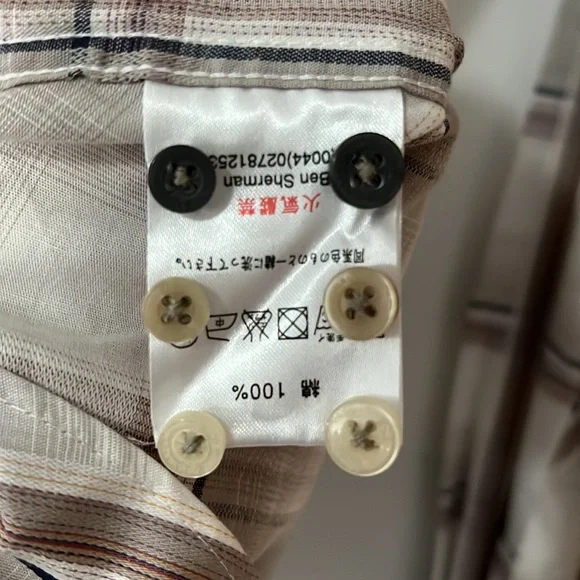 Ben Sherman Check Oxford Shirt Size 4 XL - Picture 4 of 8
